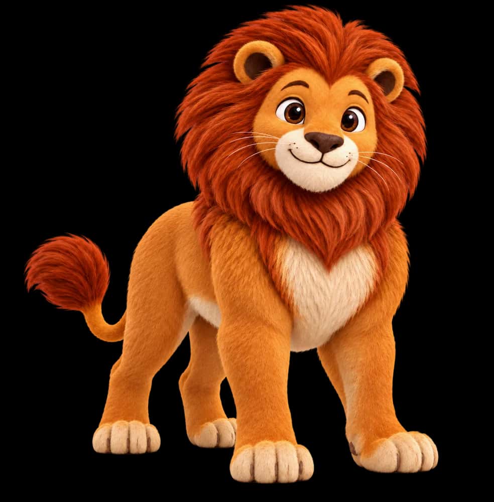 Rugi, la mascota de RugiFit (león)